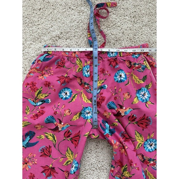 Printfresh Women’s XS Tall Pink Hummingbird Floral‎ Pajama Set Artsy Colorful - Picture 9 of 13